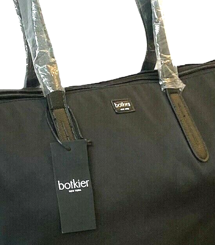 NWT Botkier New York, BOND, Large BLACK NYLON TOTE w/ Leather Trim Shoulder Bag - Picture 2 of 11