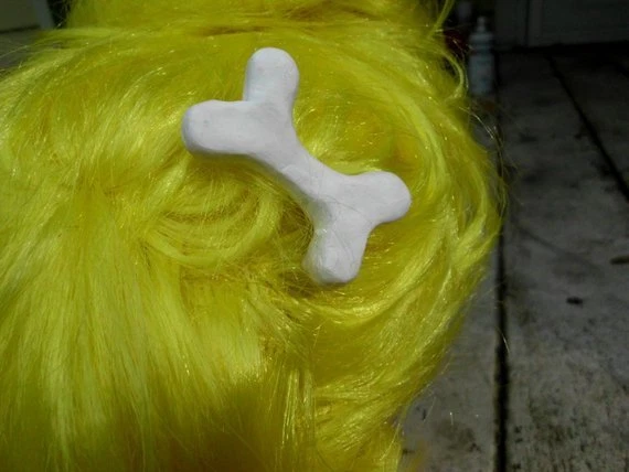 BONE HAIR CLIP 2.5" 4" and 6"  Fast Shipping Pebbles Punk Cave woman Bam Bam - Image 4 of 4