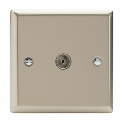 Varilight XN8 Classic Satin Chrom 1 Gang Co-Axial TV Steckdose