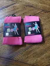 Girls Fashion Tights Cozy Warm Soft Winter Pantyhose S M L XL Pink,  LOT OF 2