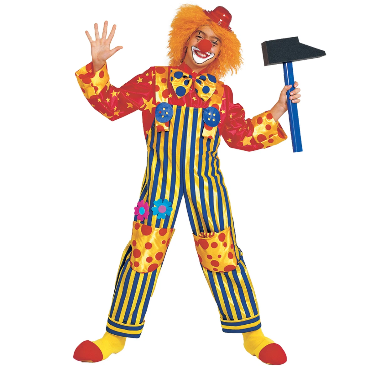 Ciao Costume Carnevale Clown Pagliaccio Multicolore Bambino