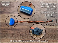 GoPro Hero 10 Black Bones 3S, 4S or 6S LiPo Balance Lead Power Connector Cable