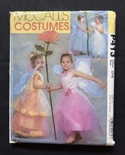 McCall's P413 Child/Girls Flower Fairy Costume 2001 Pattern Child Size 3-8 Uncut