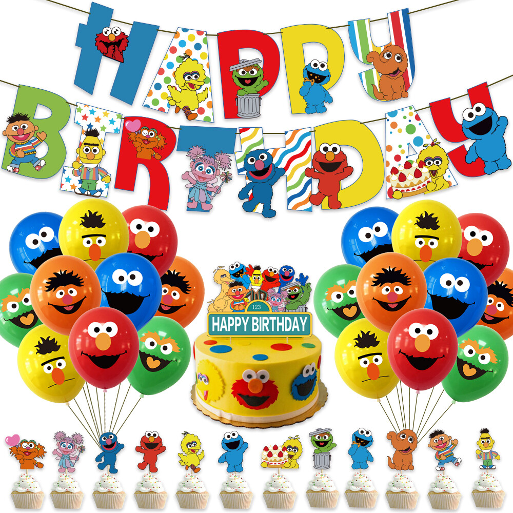 Sesame Street Birthday Party Decorations — free download
