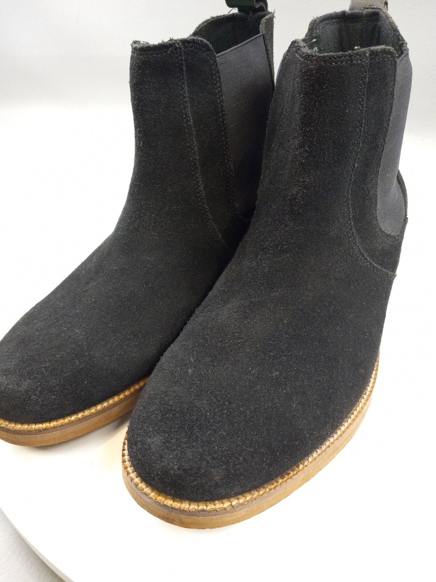 CREVO Men's SZ 10 Denham Chelsea Ankle Boot Black Suede Leather