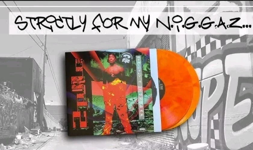 2PAC Strictly 4 My n.i.g.g.a.z. 2LP ORANGE RED VINYL W/HYPE STICKER New, Sealed - Image 2 of 4