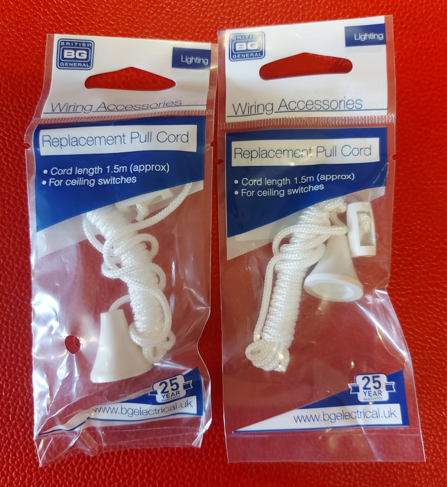 British General Replacement Light Switch Pull Cord X 2