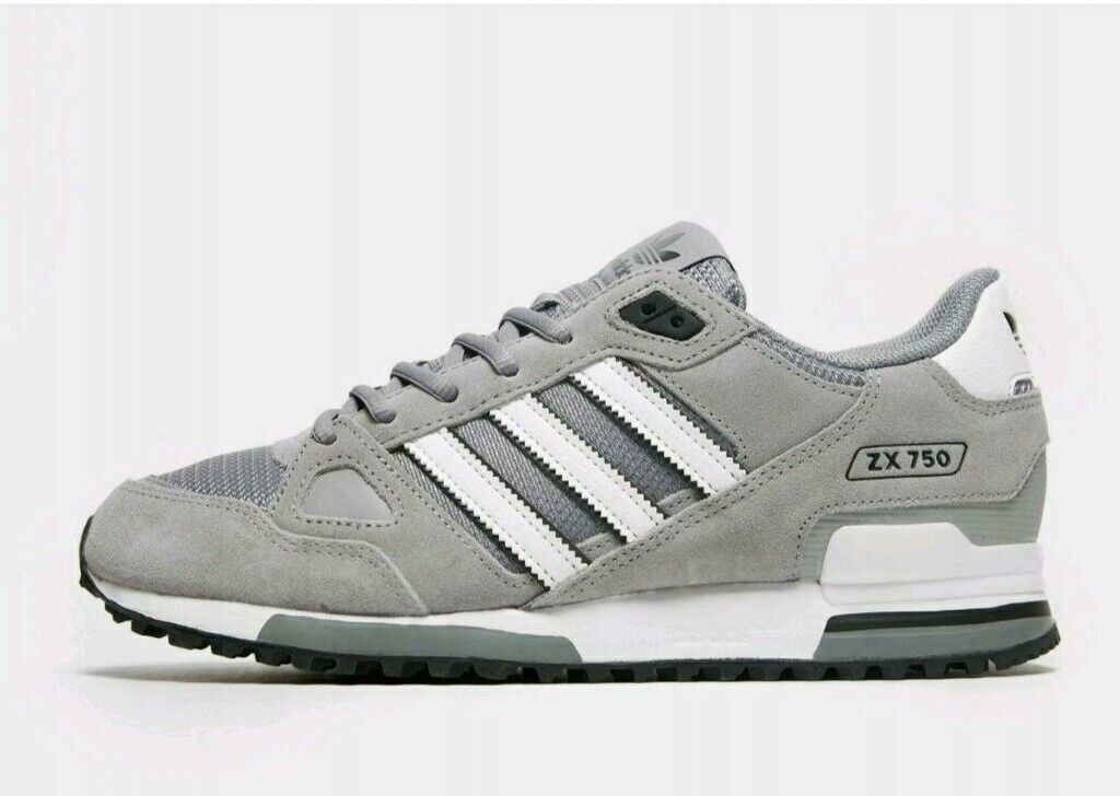 Adidas Originals ZX 750 Para Hombre (Reino Unido - 12) Gris Totalmente Nuevo |