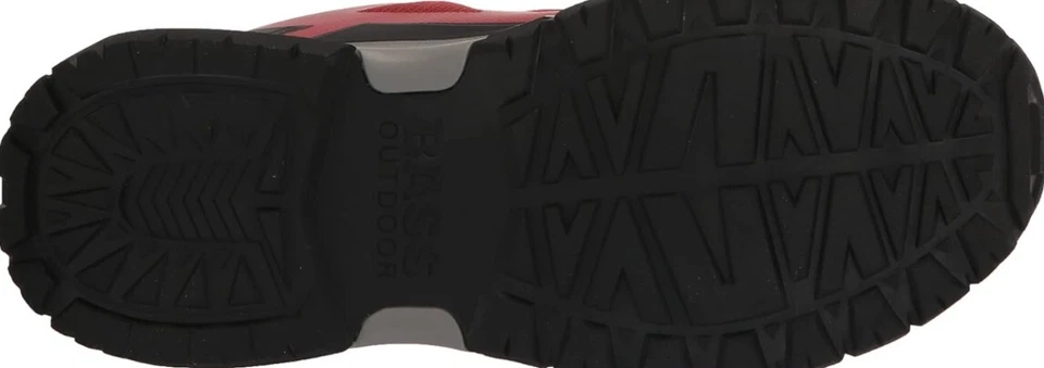 Bota de Senderismo BASS OUTDOOR ROJA Peak Sin Costuras Medio Para Mujer - Talla 7 - Nueva Foto 4 de 4