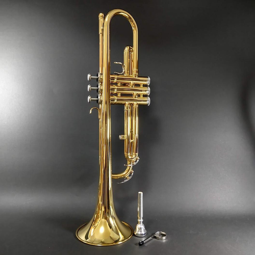YAMAHA YTR-2330 Trumpet Standard Gold Bb wind instrument with Brass Case New - Picture 4 of 13