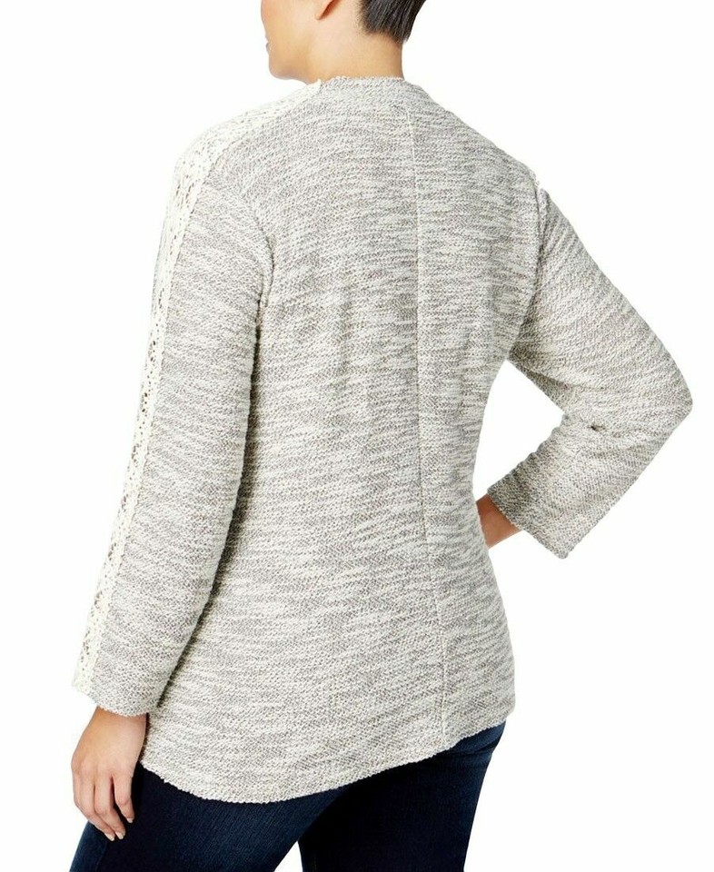 Style Co Womens Metallic Graphic Sweatshirt Beige Size Small main image 1