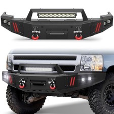 For Chevy Silverado 1500 2007-2013 Pickup Off Road Front Bumper With Led Lights