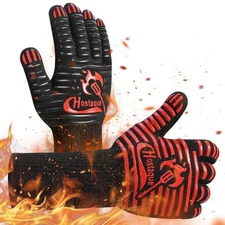 Grilling Gloves 1472℉ Extreme Heat Resistant, Grill BBQ Gloves for Men, Si