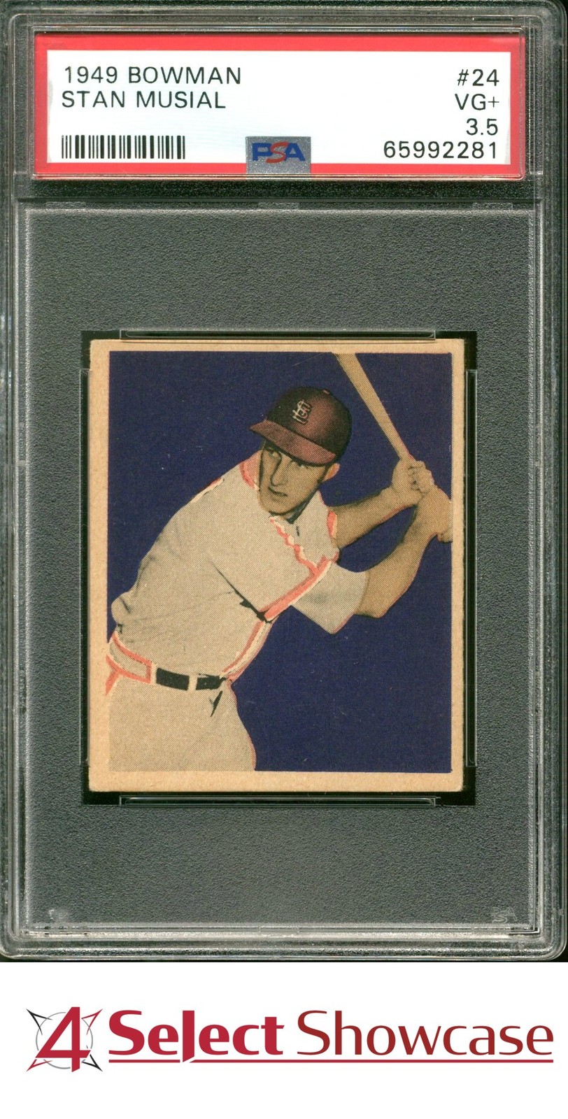 1949 BOWMAN #24 STAN MUSIAL CARDINALS HOF PWCC-A TOP 30% PSA 3.5