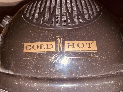 Gold N Hot Elite Standing Hood Dryer Adjustable Black Gold Multiple Speeds