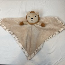 Pro Goleem Lion Lovey Baby Security Nursery Blanket Satin Trim Plush Tan Brown