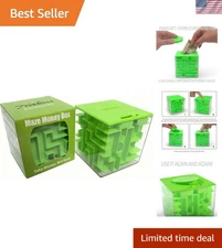 Creative Money Maze Puzzle Box - Perfect for Cash Gifts, Checks & Coins - Green
