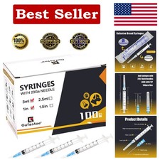 Versatile 3ml Syringes Set 100-Pack with 23G Luer-Lock for Safe Dispensing