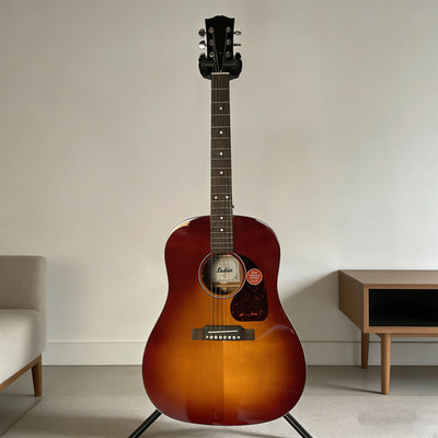 Handmade Acoustic Electric Guitar Solid Spruce top 6 String Mahogany Neck