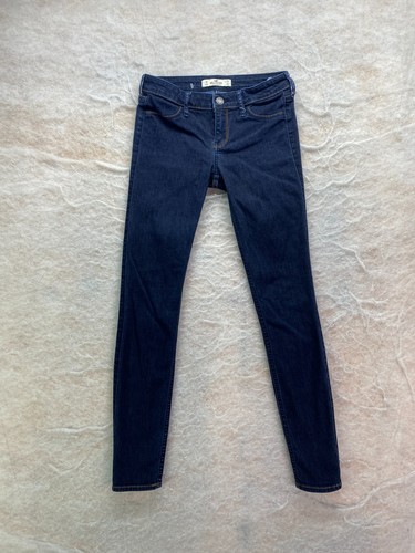 Hollister Co Jr Size 1R Dark Wash Low Rise Super Skinny Stretch Denim Jeans