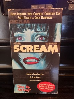 Original Scream VHS Courtney Cox Blue Variant Cover HORROR SLASHER Film