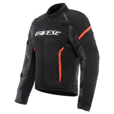 Blouson moto été DAINESE AIR FRAME 3 TEX JACKET Noir/Rouge Fluo