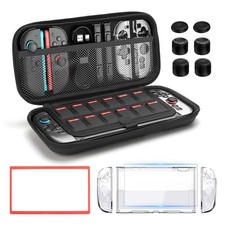 for Nintendo Switch 2 Carrying Case Set Hard Cover Screen Protector Thumb Caps