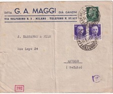 G019 Italy 1941 WWII censored cover to Antwerpen Belgium