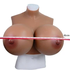 Silicone Breast Form Plate Fake Boobs X Cup Crossdresser Transgender Dark Color