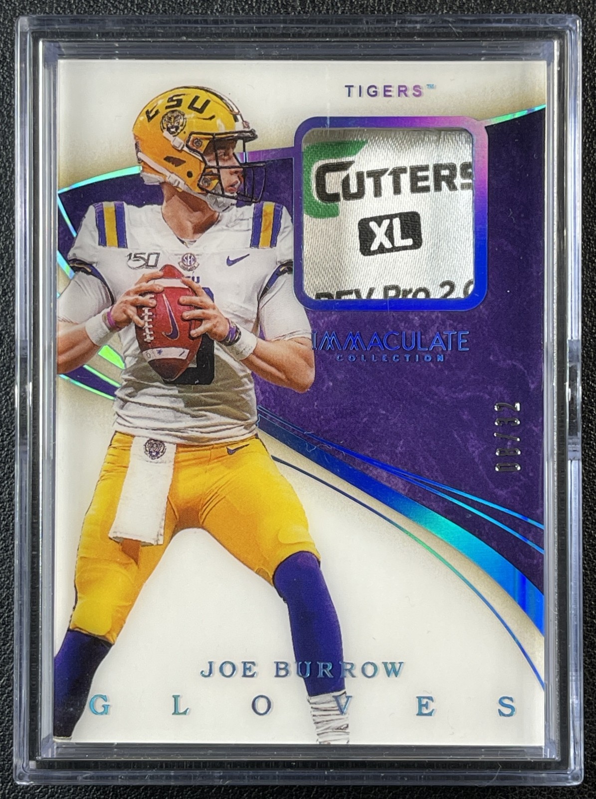 Joe Burrow Panini Immaculate Collegiate Immaculate Gloves #2 Prime