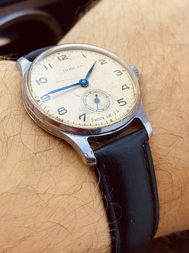 Vintage Uhr UdSSR Pobeda 2MChZ 2602 Mechanische Armbanduhr 15 Jewels 1954 #8204 - Bild 20 von 24