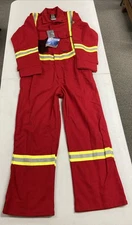 Keltek HRC 2 FR Flame Resistant Coveralls 34SH Red Coveralls w High Vis 8 Pocket