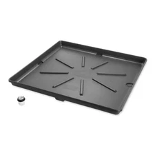 30 x 32 in. Graphite Drain Pan with PVC Fitting