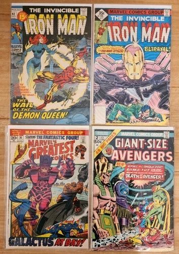 MARVEL COMIC BOOKS LOT VINTAGE 1960-70S ERA AVENGERS FF IRON MAN