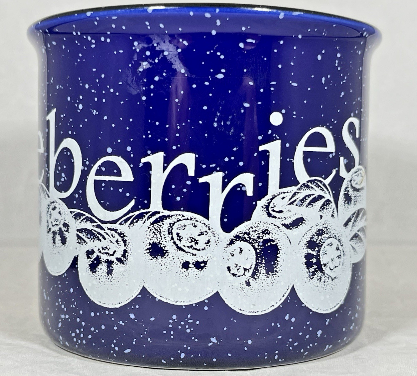 Blueberries Solid Thick Heavy M Ware Coffee Tea Cup Mug Blue 12oz