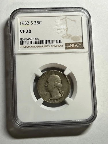 1932 S George Washington Silver Quarter 25C NGC VF20 Key Date