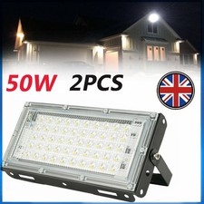 2X 50W Waterproof LED Flood Light White Floodlight Outdoor Garden Lamp Spotlight