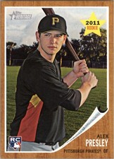 2011 Topps Heritage Baseball Card #86 Alex Presley RC