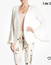 Philosophy Women Bell Sleeve White Blazer Size 6 perfect for any occasion
