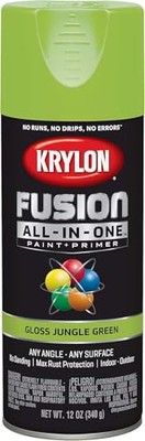 Krylon Jungle Green 12 Ounce All In One Spray Paint Indoor Outdoor Rust Prote...