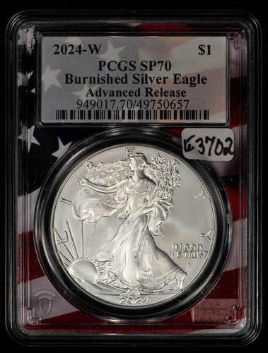 2024-W 1 oz Silver American Eagle Burnished - PCGS SP 70 - SKU-E3702