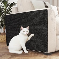 Cat Wall Scratcher Black Wall Mounted Cat Scratcher Adhesive Peel and Stick C...