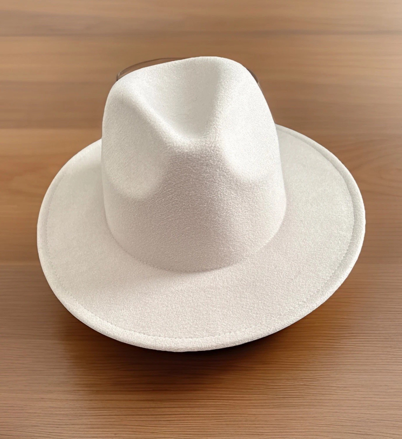 Beige Fedora Hat Unisex S/M Casual Stylish Brimmed Cap-image