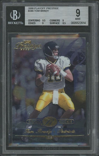 2000 Playoff Prestige #286 Tom Brady Rookie #1461/2500 BGS 9 (MINT)