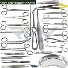 General Surgery Surgical Kit Dental Operating Scissors Adson Tweezers Forceps