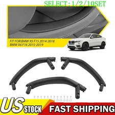 3x Interior Door Pull Handle Trim Cover for BMW X5 X6 F15 F16 14-18 Black 1~10X