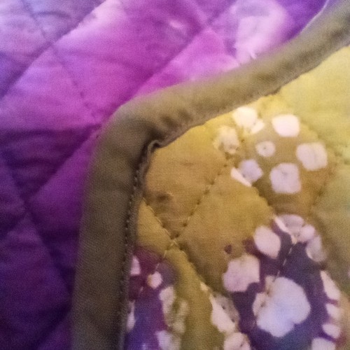Women's Handmade Quilted Blazer Size M/L Green Open Front Medium Weight EUC - Picture 5 of 9