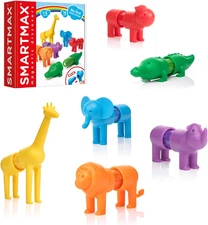 SmartMax Safari Animals STEM Magnetic Building Set for Ages 1-5