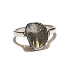 925 sterling silver .30ct I2 H Polki diamond DiJoy Boho Handmade ring 2.7g 5.25 — photo 1