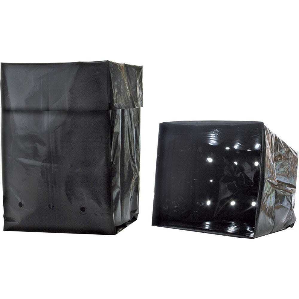 25x Bolsas / Ollas de Plástico de Cultivo LDPE Hydrofarm 23x22x37,5 cm...